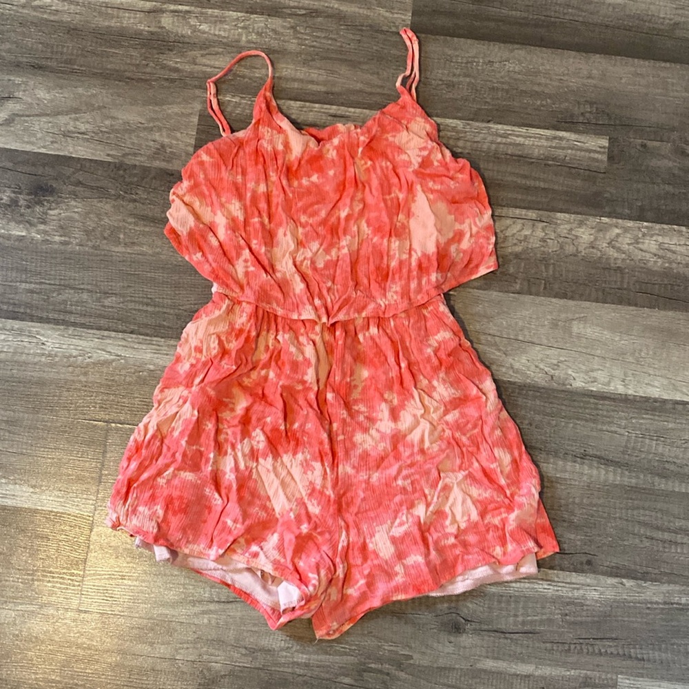 Pink Tie-Dye Romper
